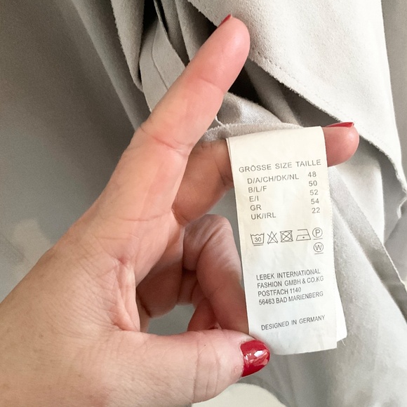 Barbara Lebek Women’s Jacket Faux Suede Bone Pockets Flowy Sz 3X - Picture 11 of 16